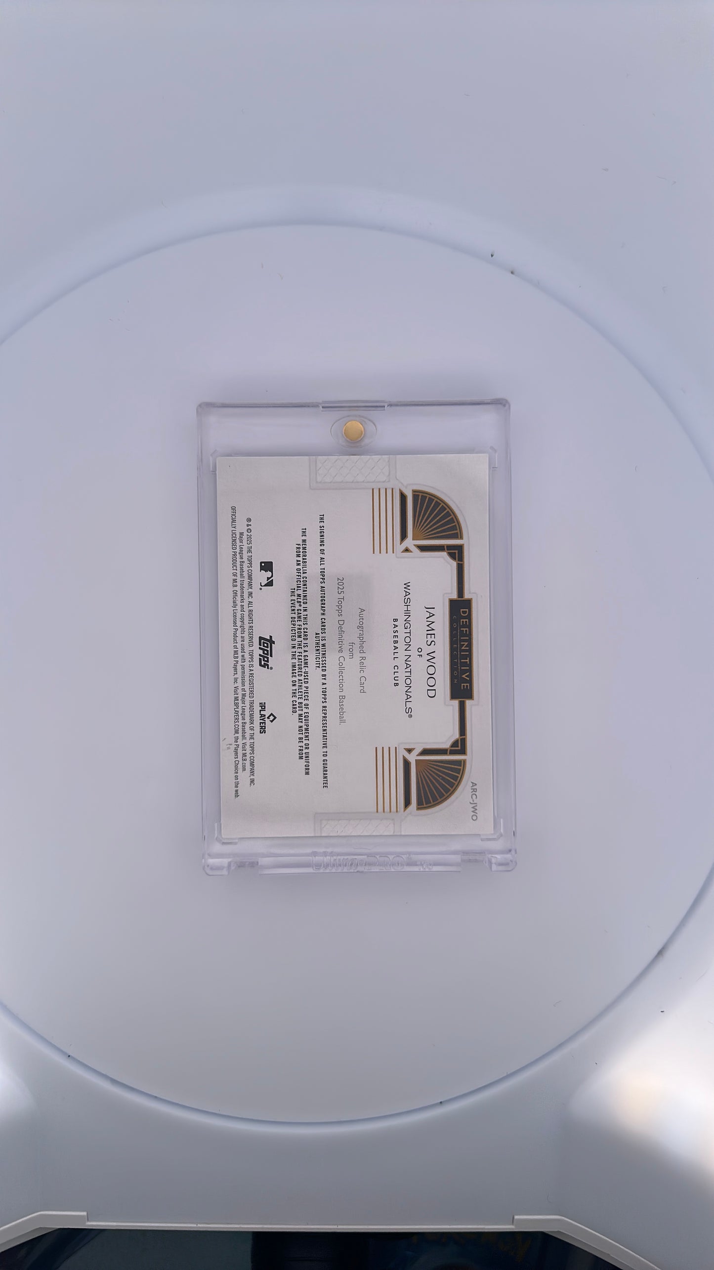 James Wood Topps RPA /10 Museum Collection — back