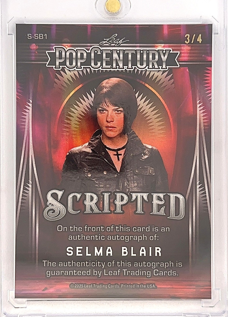 2025 Leaf Selma Blair Scripted Auto /4 — back
