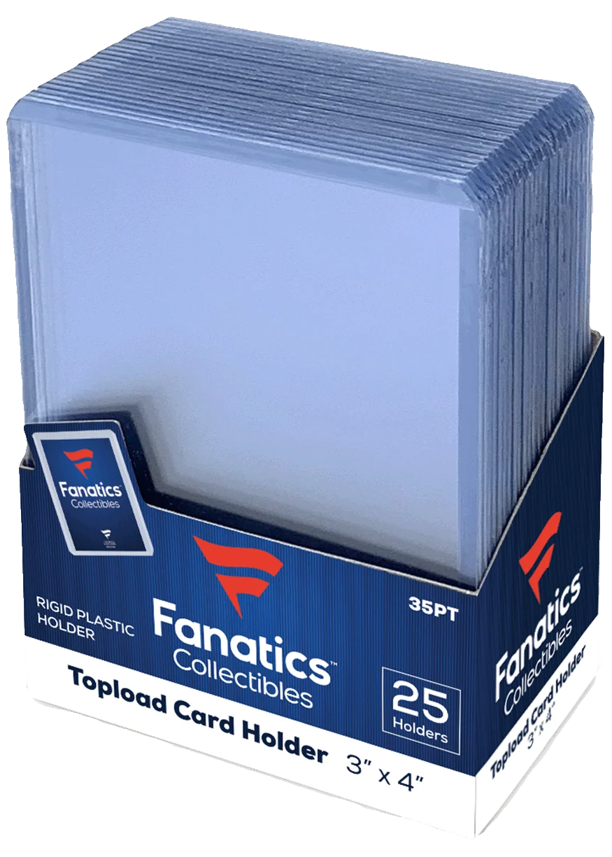 Fanatics 35pt 3" x 4" Top Loader - 40 Box Case - 1000 Top Loaders