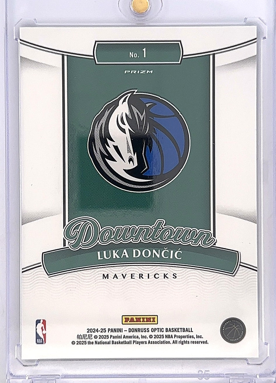 2024 Panini Donruss Optic Downtown Luka Doncic #1 — back