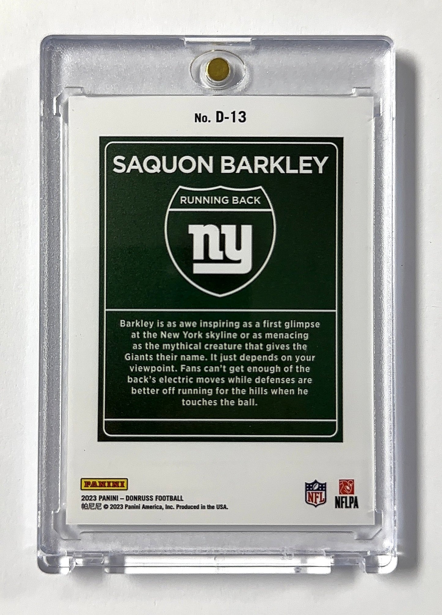 Saquon Barkley 2023 Downtown Downtown — back
