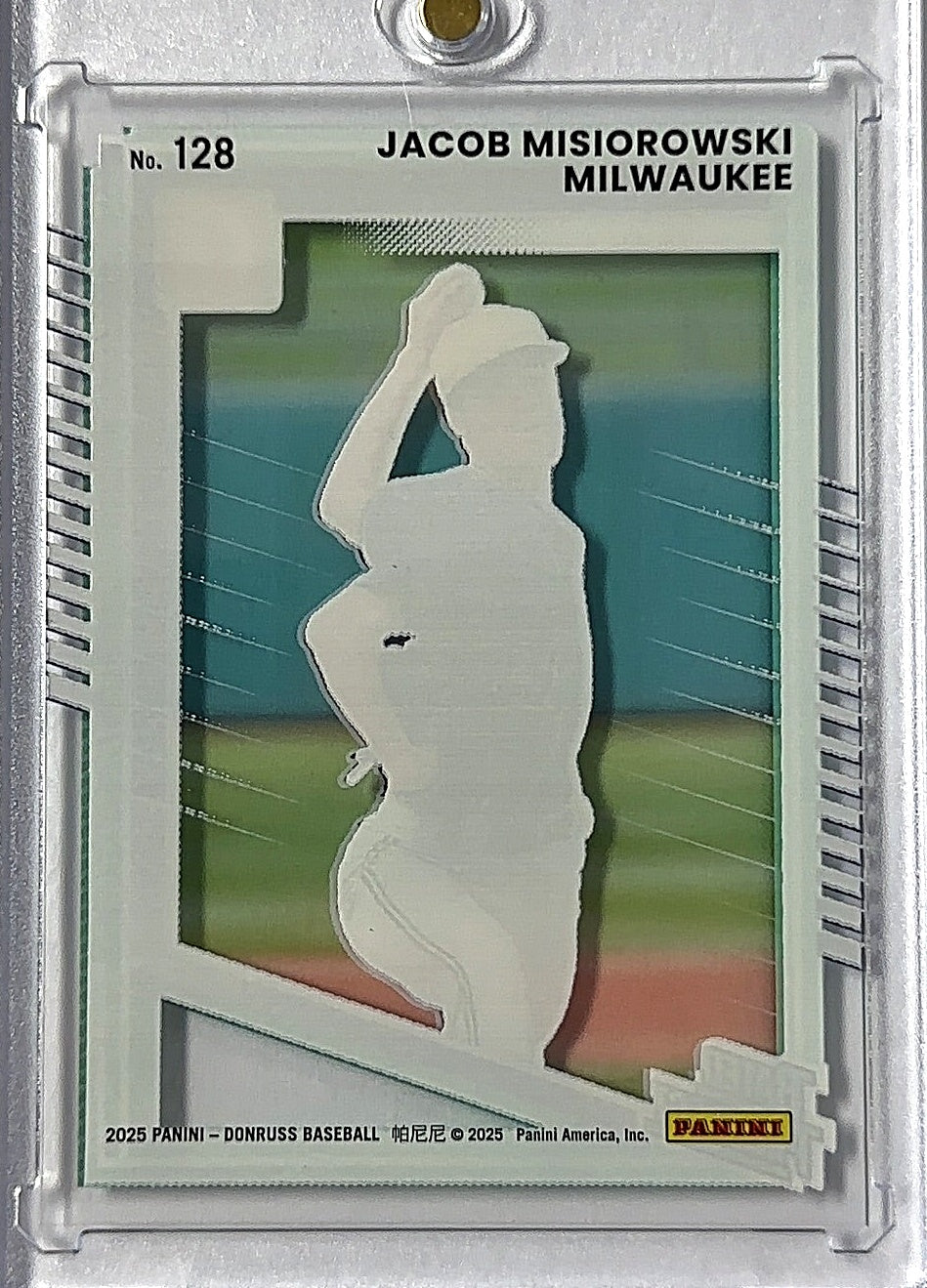 2025 Panini Donruss Jacob Misiorowski Clear #128 — back