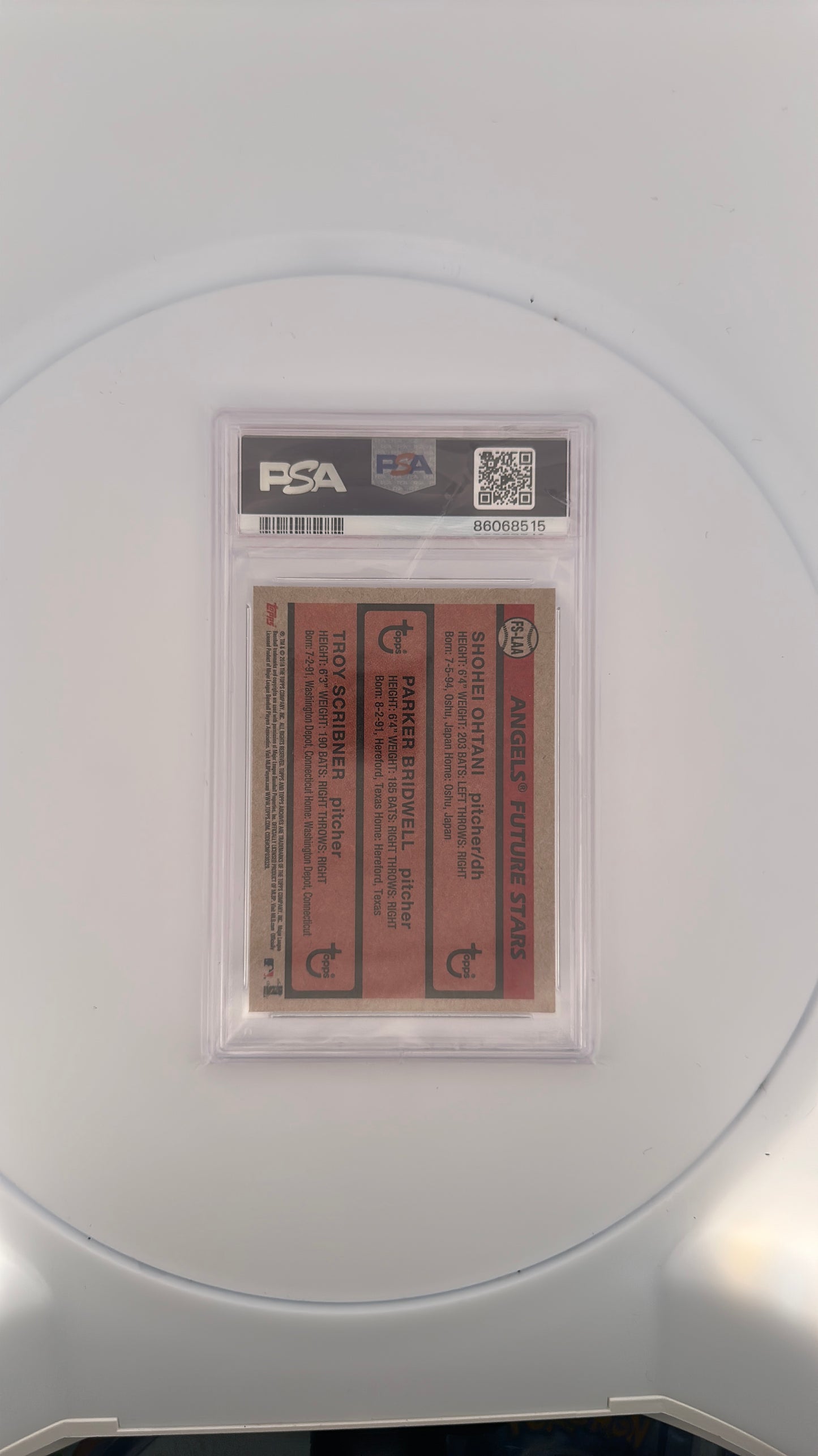 Ohtani/ Bridwell/ Scribner 2018 Topps Archives Topps Archives — back