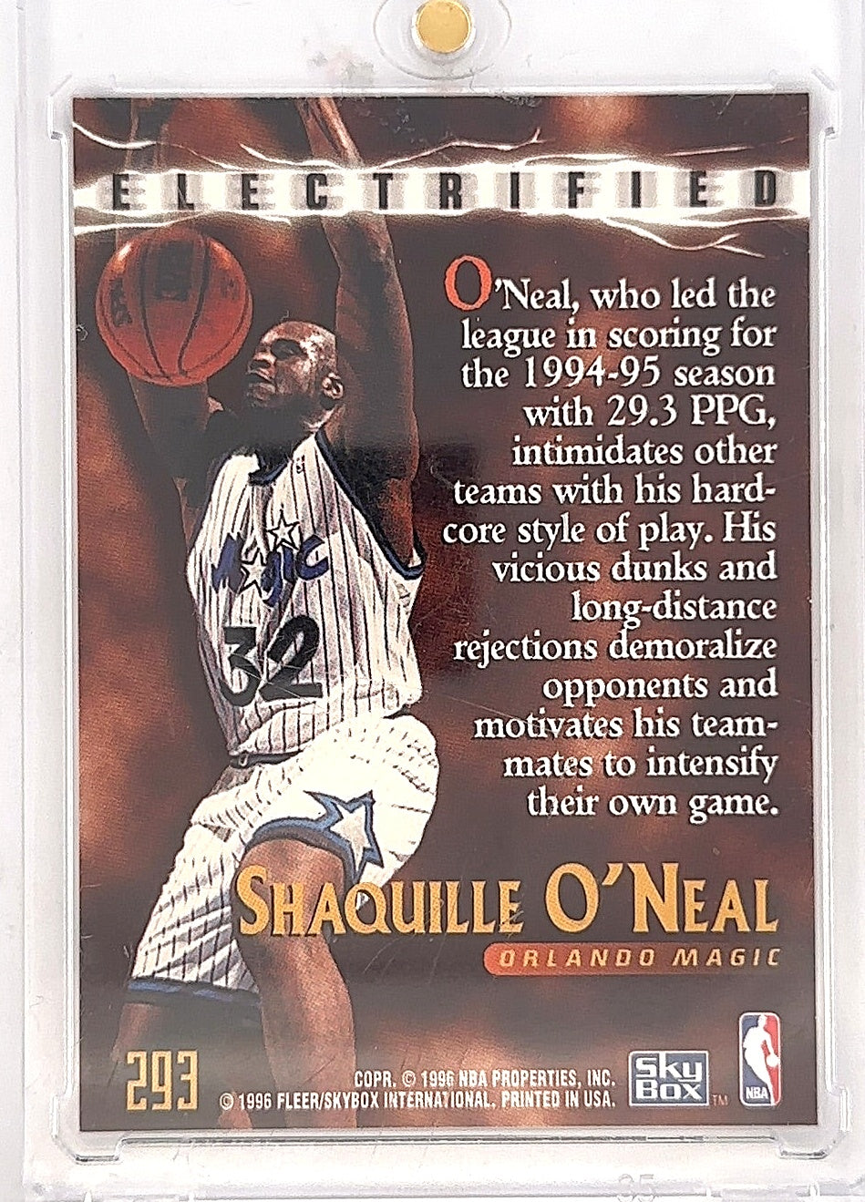 Shaquille O’Neal Electrified #293 — back
