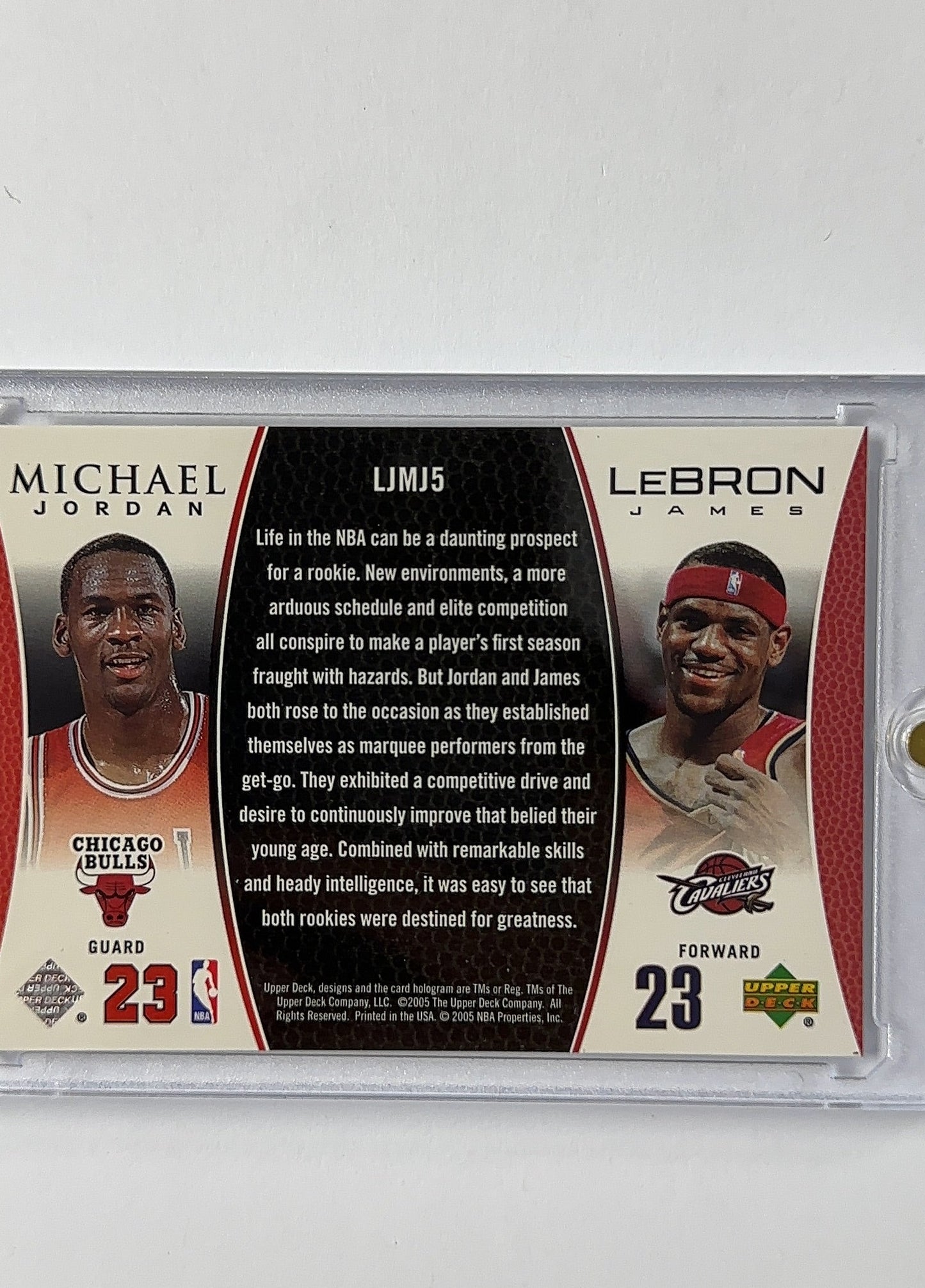 Michael Jordan / LeBron James MJ Dual — back