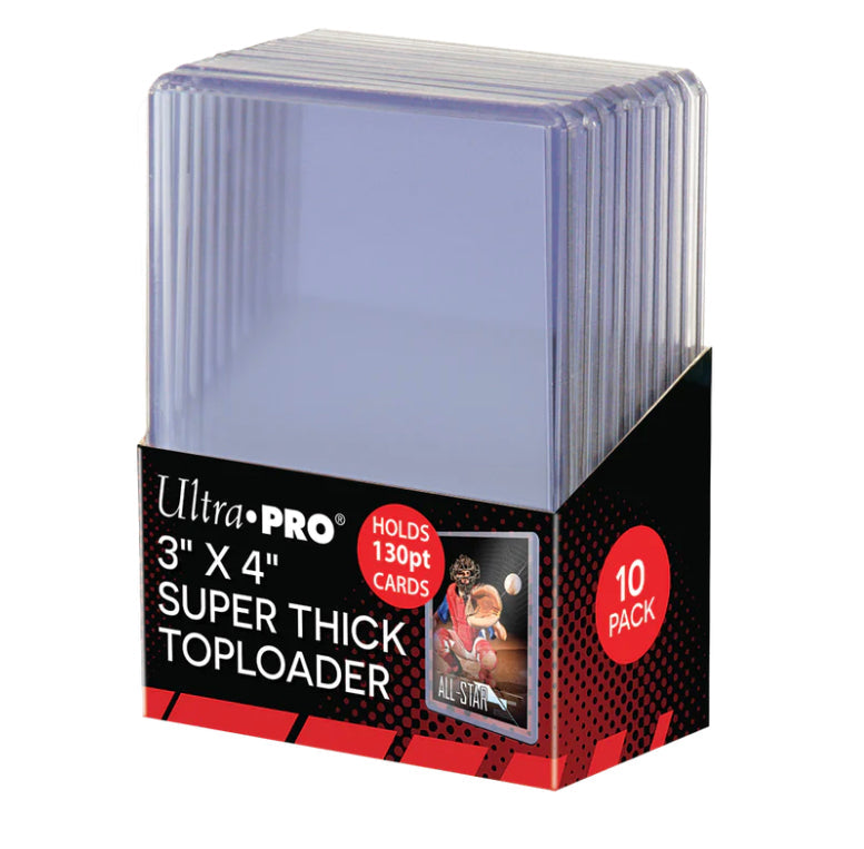 Ultra Pro 3" x 4" Super Thick 130PT Toploaders (10ct)