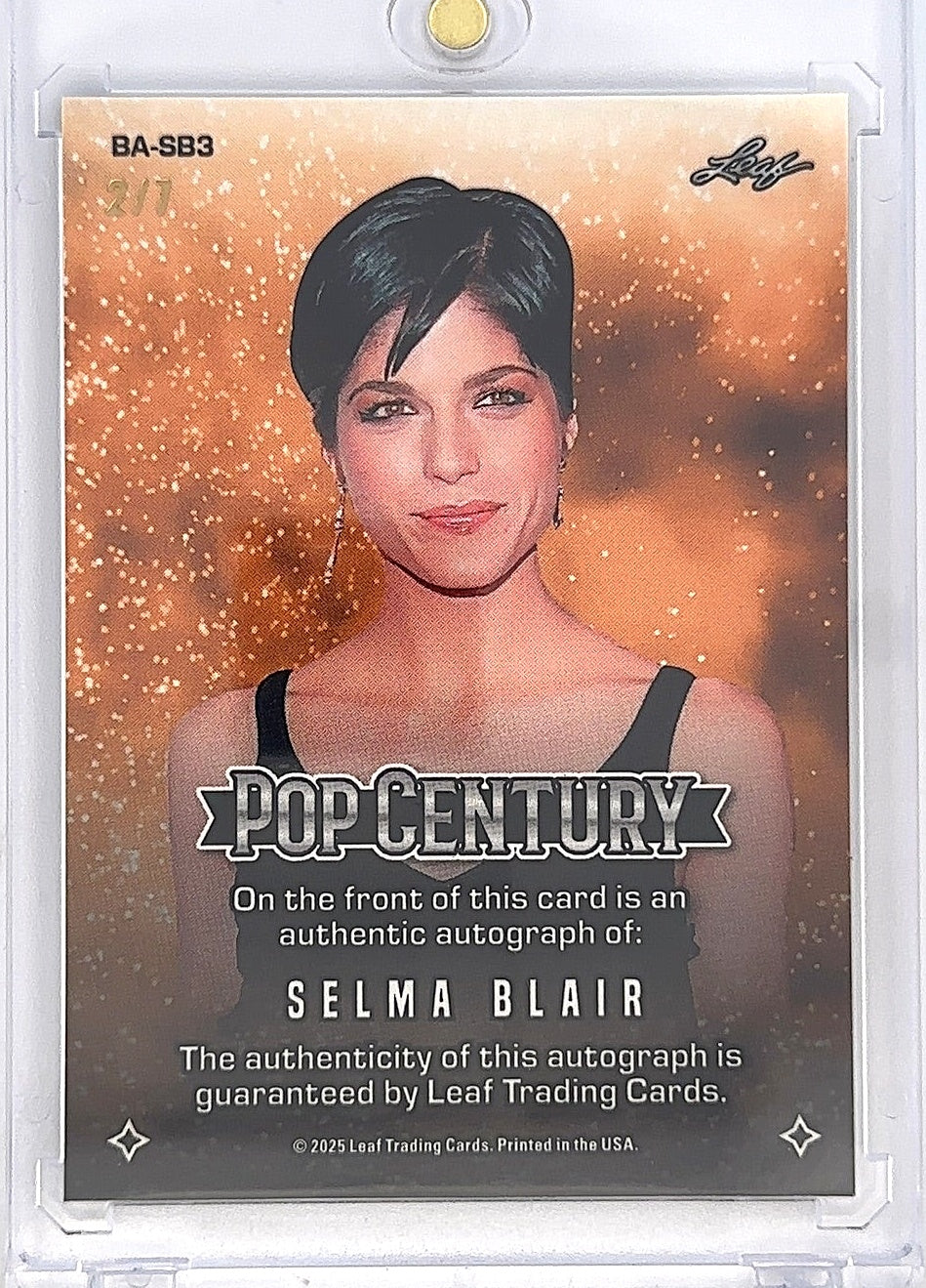 Selma Blair Pop Century Leaf BA-SB3 2/7 — back