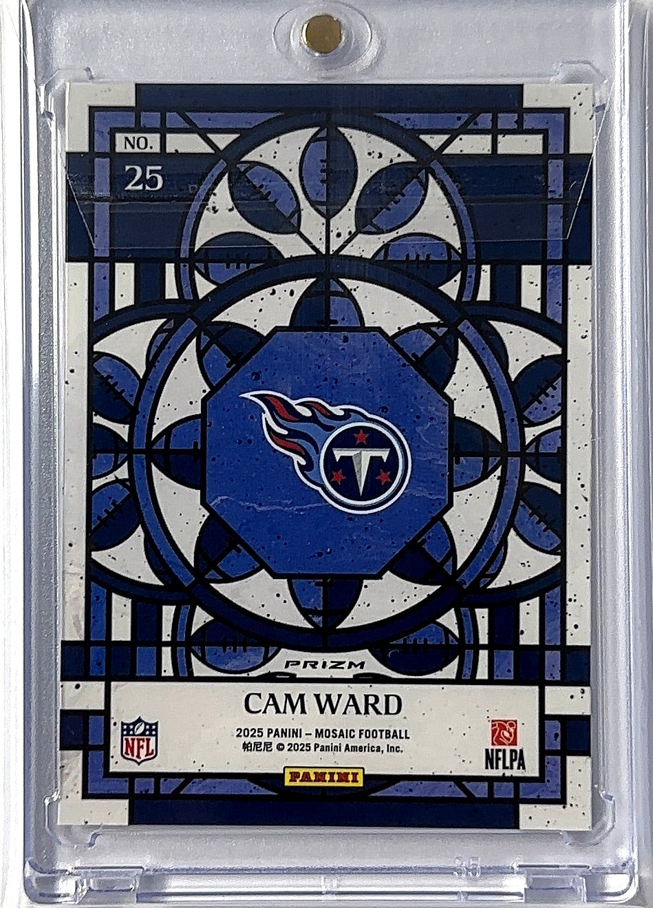 2025 Panini Mosaic Stained Glass Cam Ward #25 — back