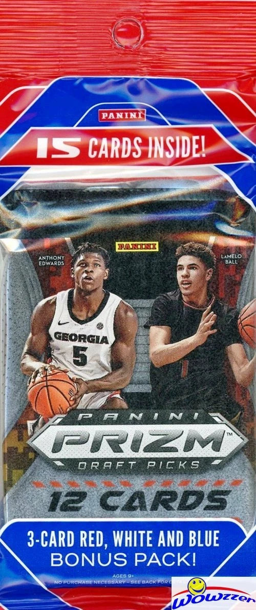 2020/21 Panini PRIZM Draft Basketball EXCLUSIVE JUMBO CELLO Pack-Red/White/Blue