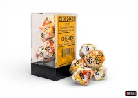 Chessex Brush Polyhedral Sunrise/black 7-Die Set