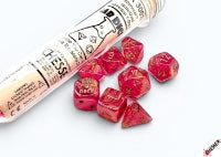 Chessex Shimmer Ignis/Gold Polyhedral 7-Dice Set