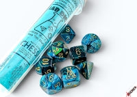 Chessex Gemini Green-Teal/gold Polyhedral 7-Dice Set