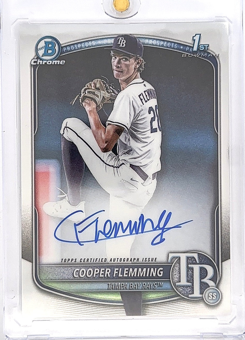 2025 Bowman Draft Chrome Prospect Autograph Cooper Flemming #CPA-CF — front
