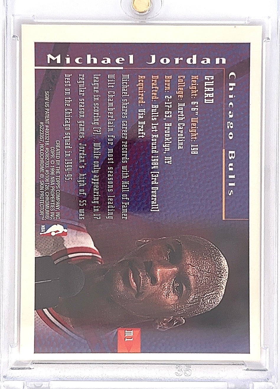1995 Finest Mystery Michael Jordan [Orange Bordered] #M1 — back