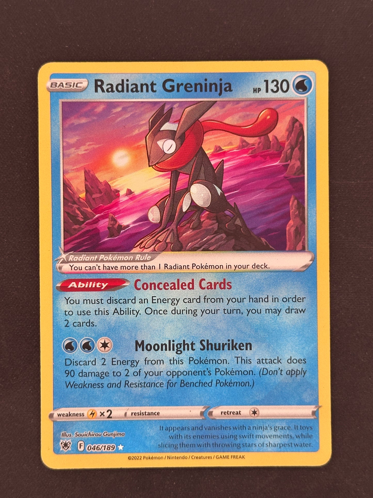 Radiant Greninja SWSH10: Astral Radiance #046/189 — front