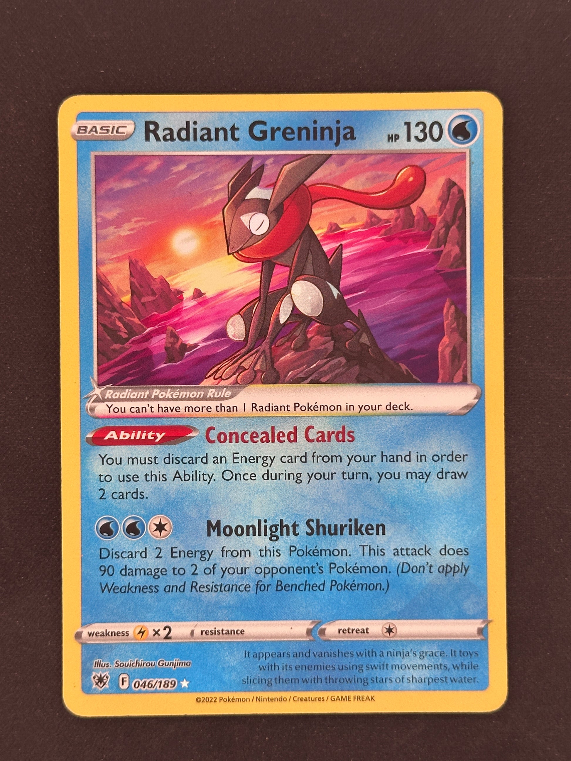 Radiant Greninja SWSH10: Astral Radiance #046/189 — front