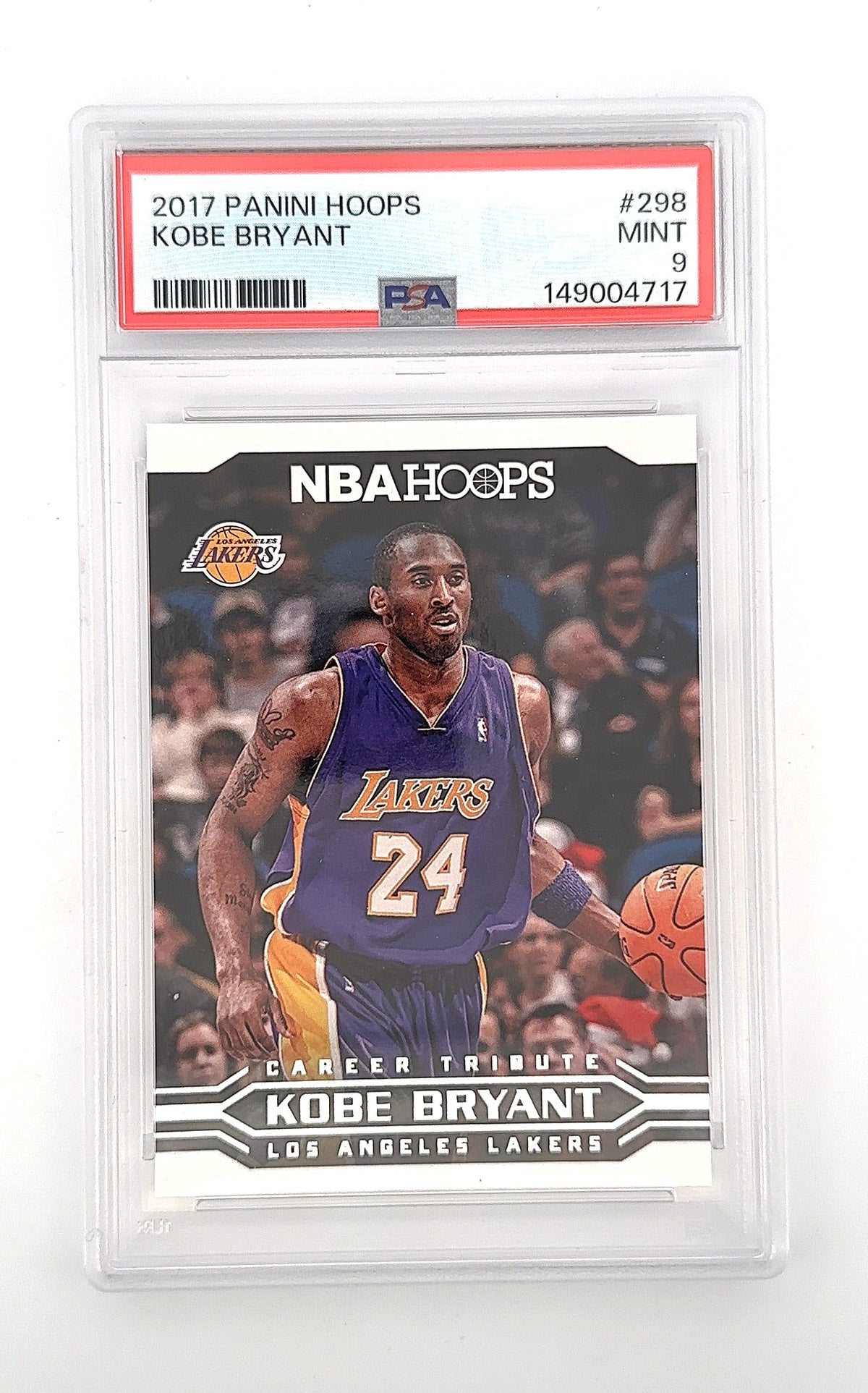 2017 Panini Hoops Kobe Bryant #298 PSA 9 — front