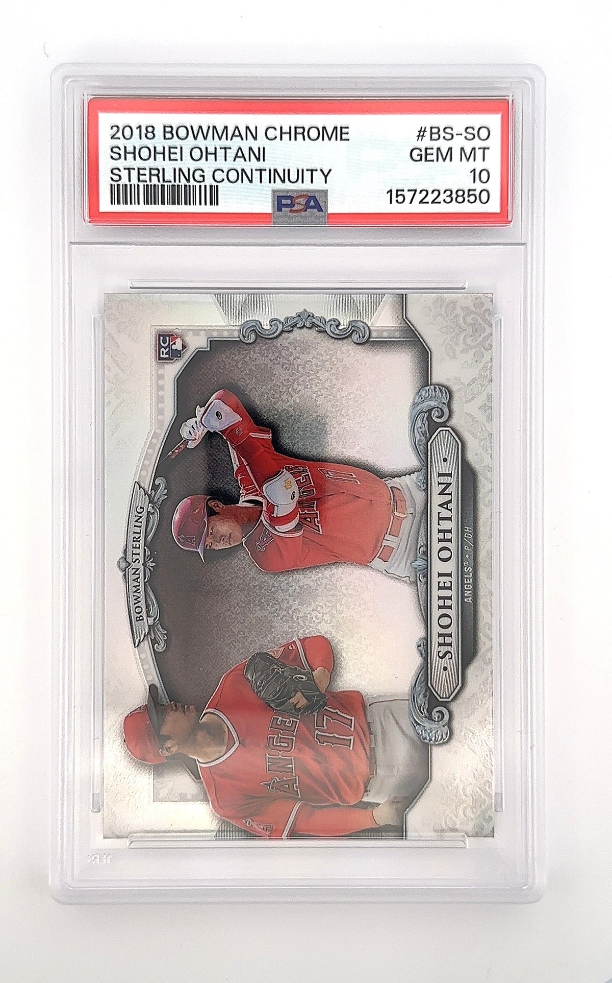 2018 Bowman Chrome Sterling Continuity Shohei Ohtani #BS-SO PSA 10 — front