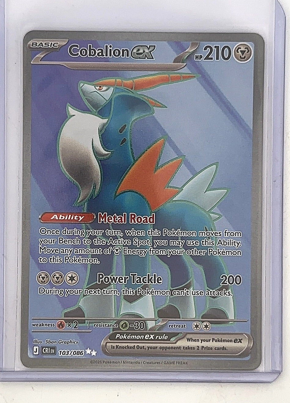 Cobalion ex - 103/086 #103/086 — front