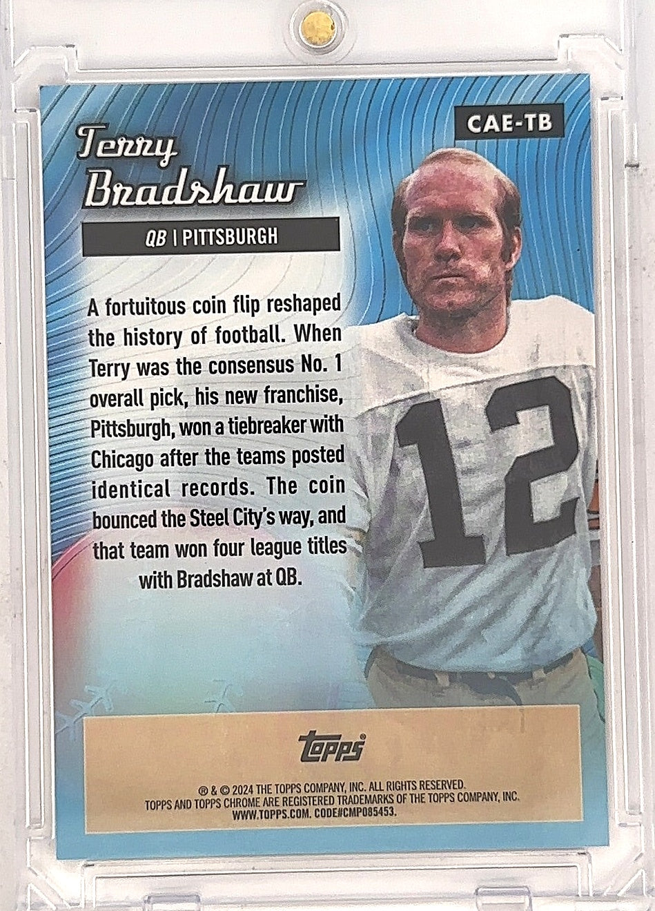 Terry Bradshaw 11/25 CAE-TB — back