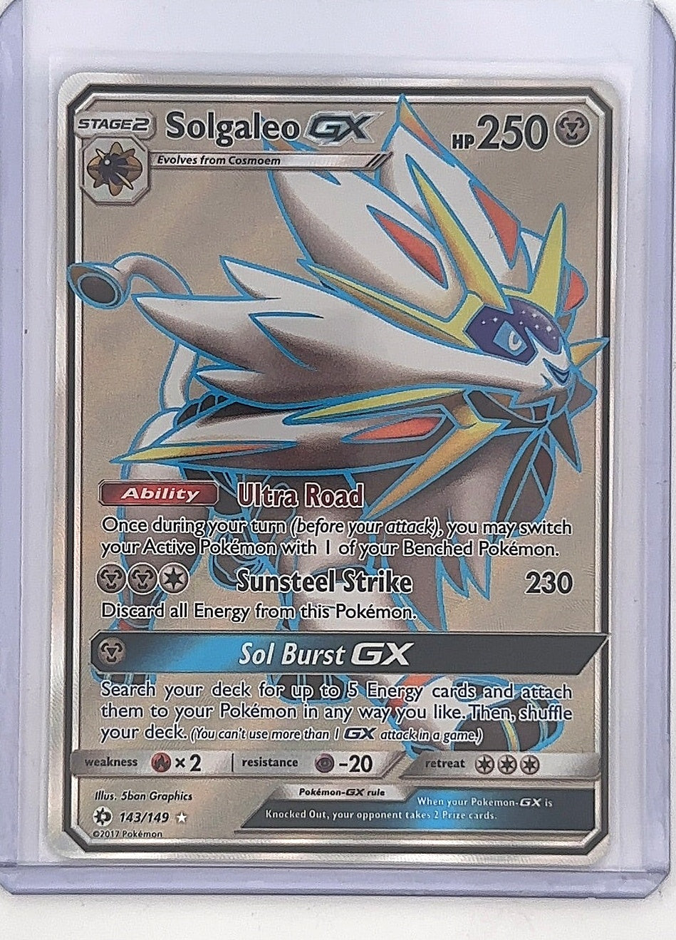Solgaleo GX (Full Art) #143/149 — front