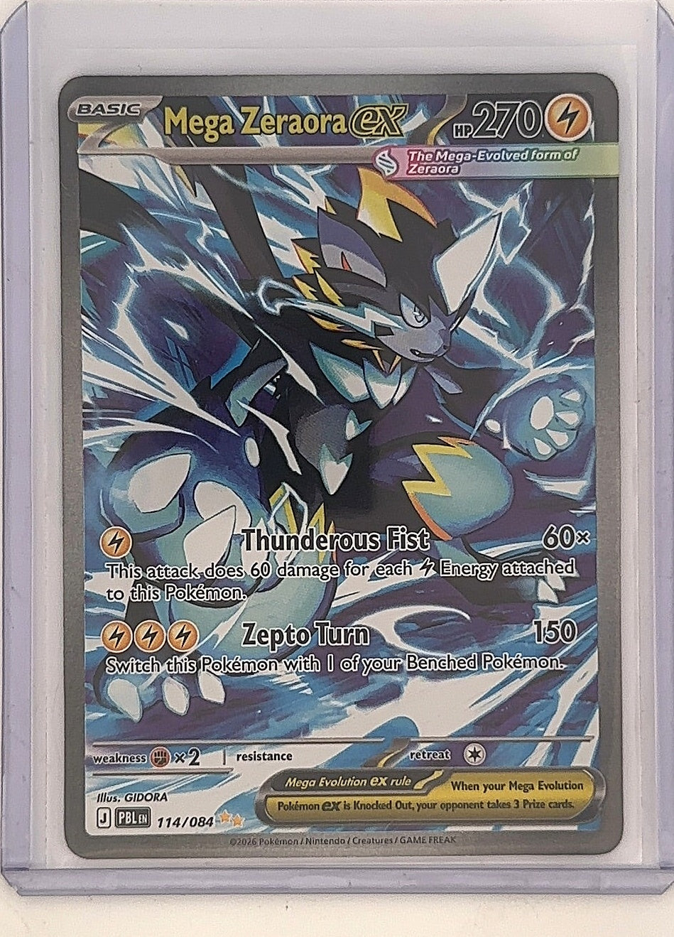 Mega Zeraora ex - 114/084 #114/084 — front