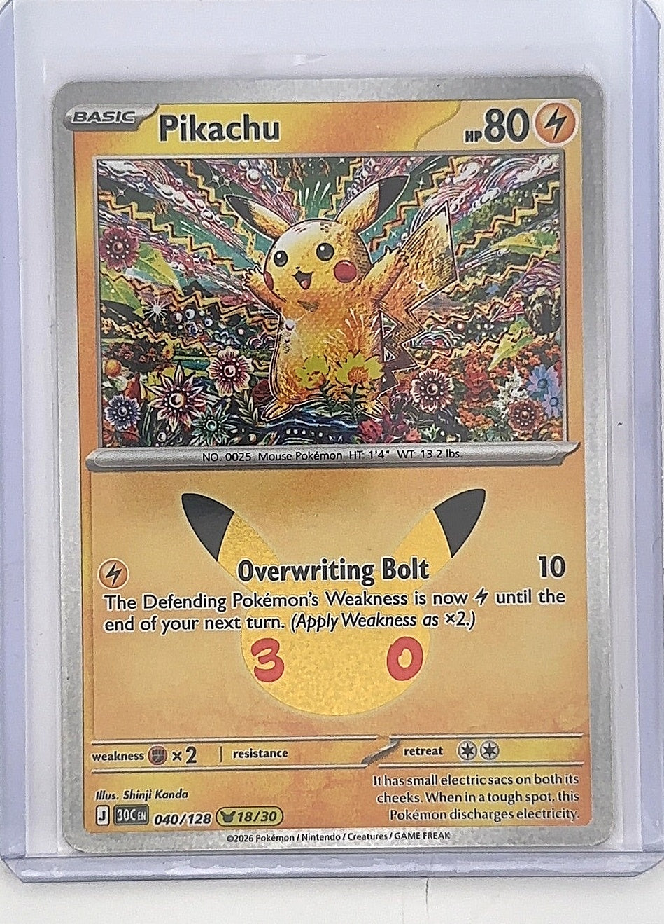 Pikachu - 040/128 #040/128 — front