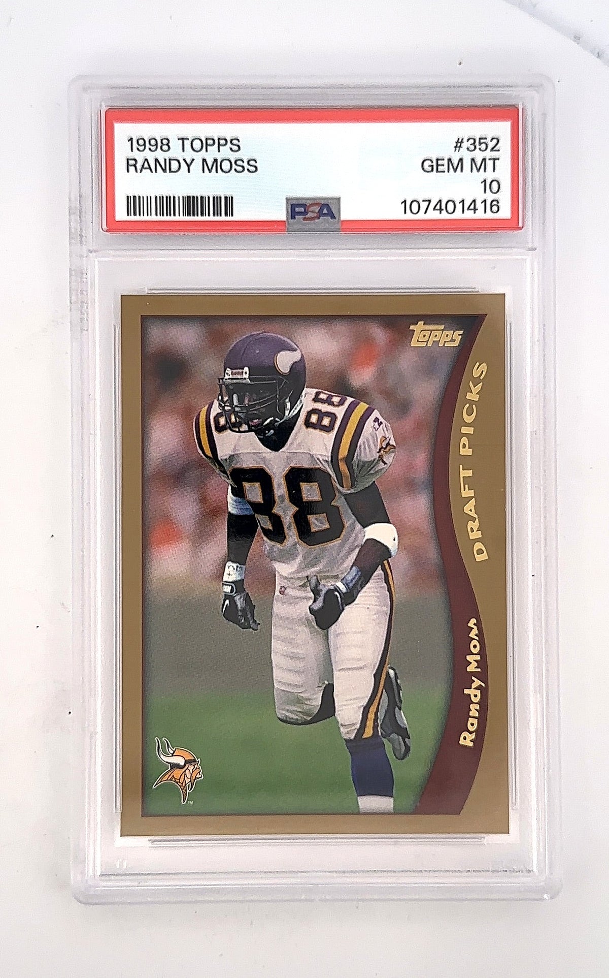1998 Topps Randy Moss #352 PSA 10 — front