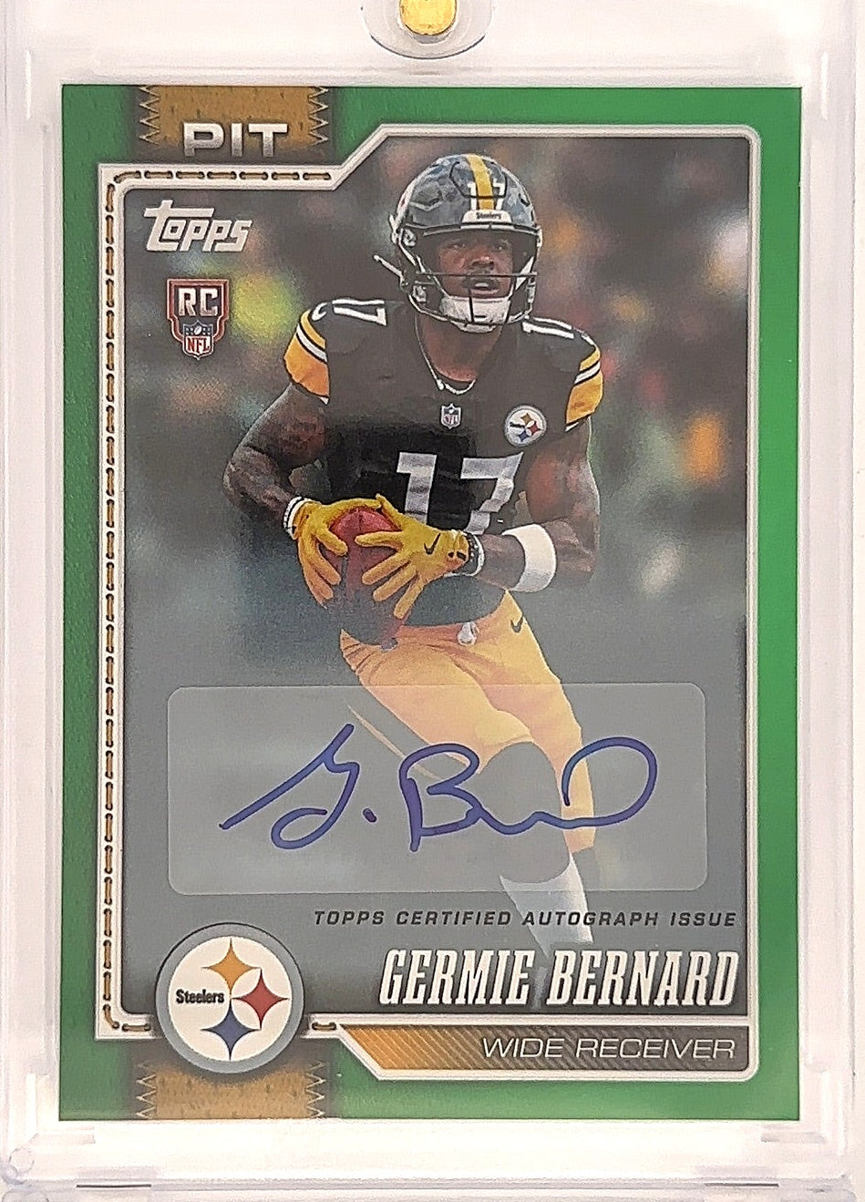 2026 Topps Flagship Real One Autograph Germie Bernard /99 [Green] #325 — front