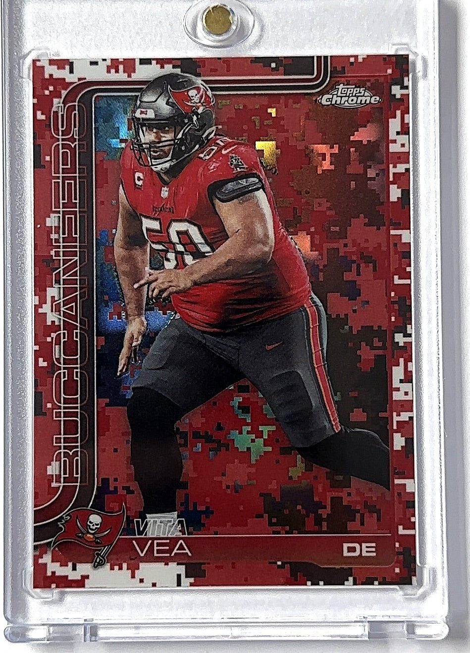 2025 Topps Chrome Vita Vea [Team Camo Variation] #286 RC — front