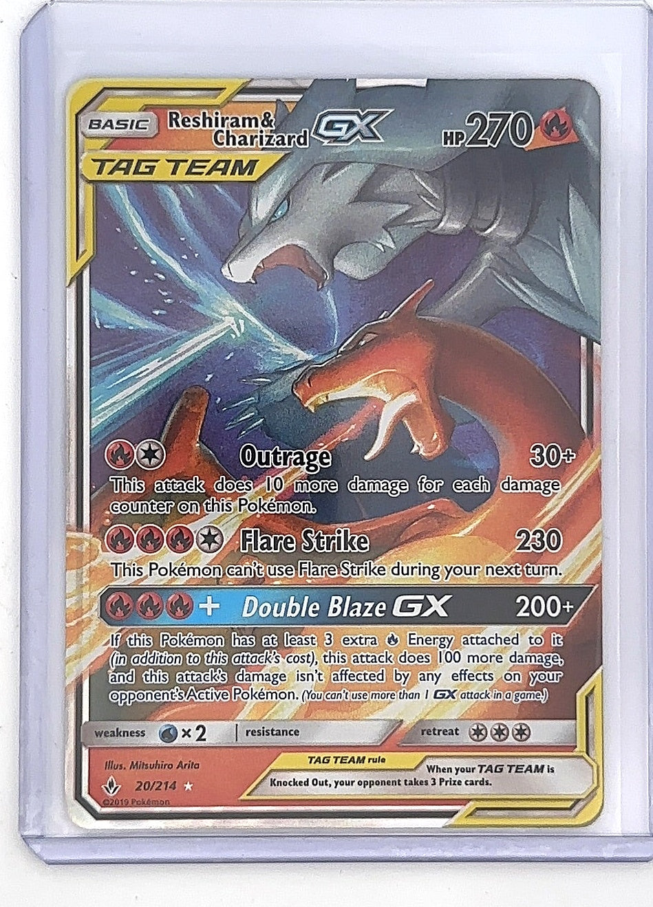 Reshiram & Charizard GX #20/214 — front
