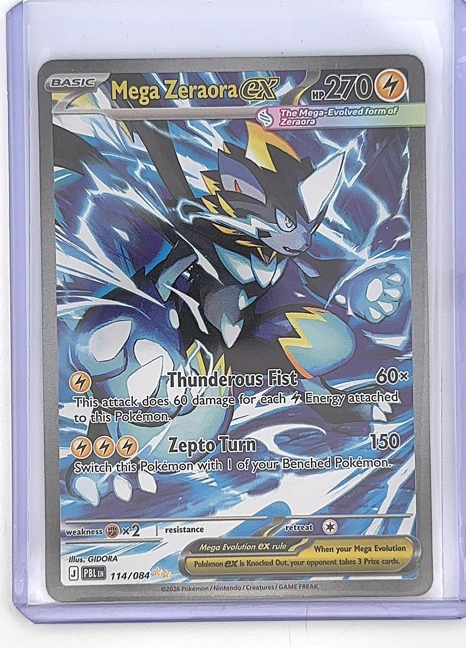 Mega Zeraora ex - 114/084 #114/084 — front