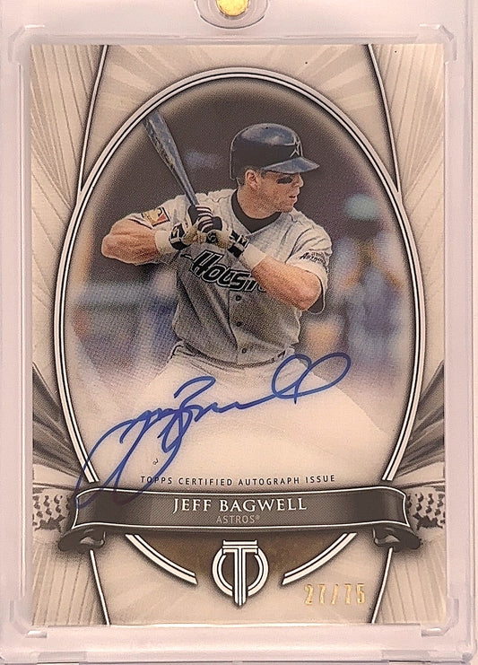 Jeff Bagwell Topps Tribute To The Moment /75 Auto — front