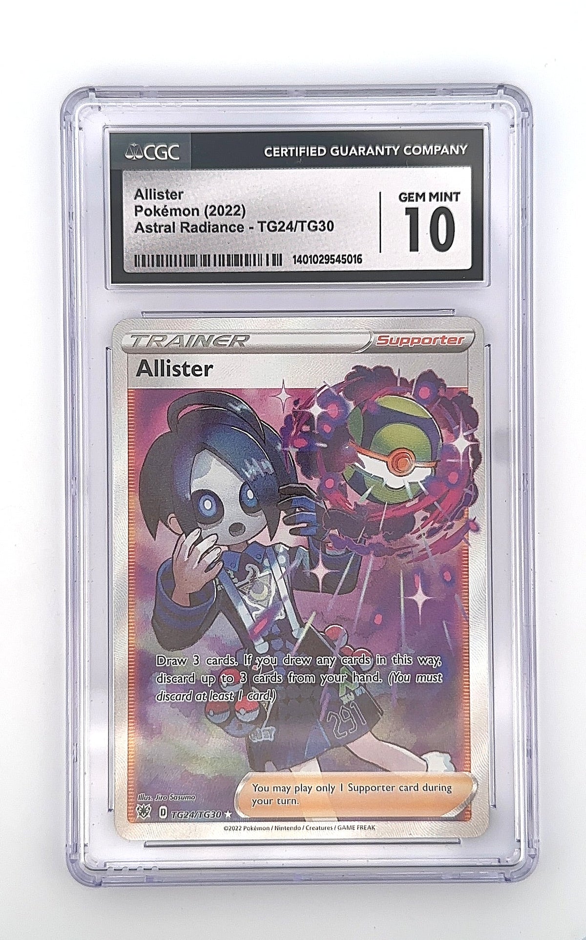 Allister #TG24/TG30 CGC PRISTINE 10 — front
