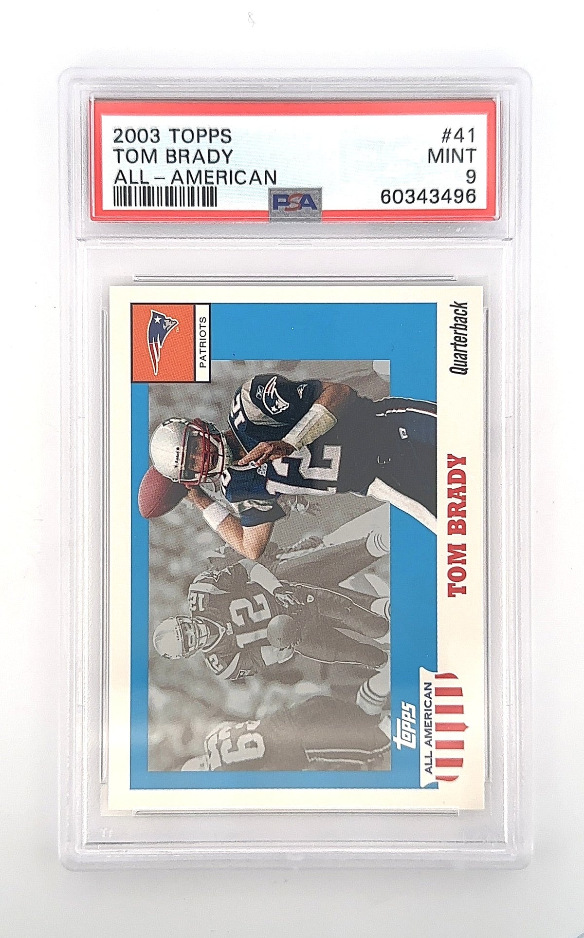 2003 Topps All American Tom Brady #41 PSA 9 — front