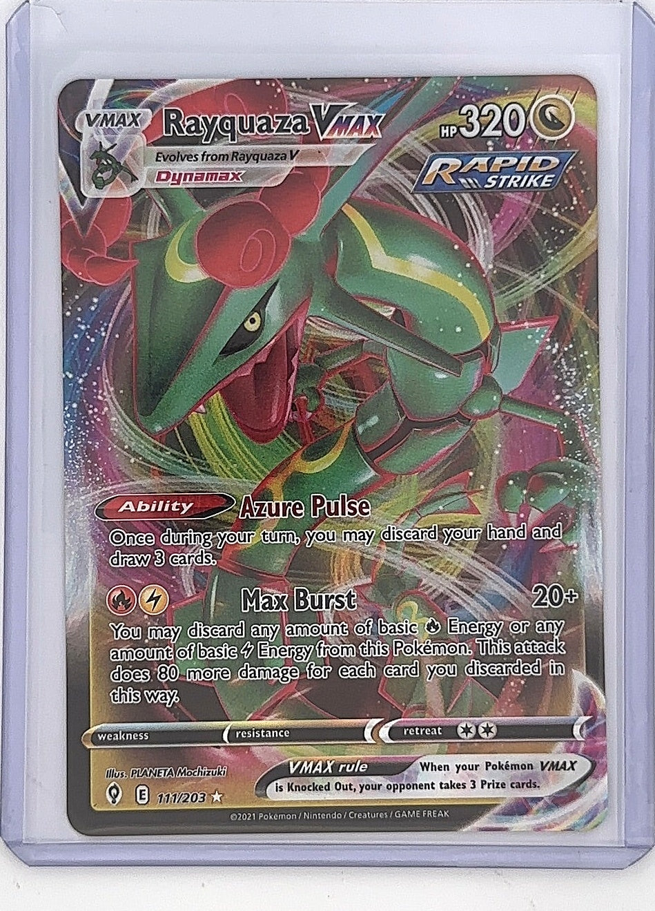 Rayquaza VMAX #111/203 — front