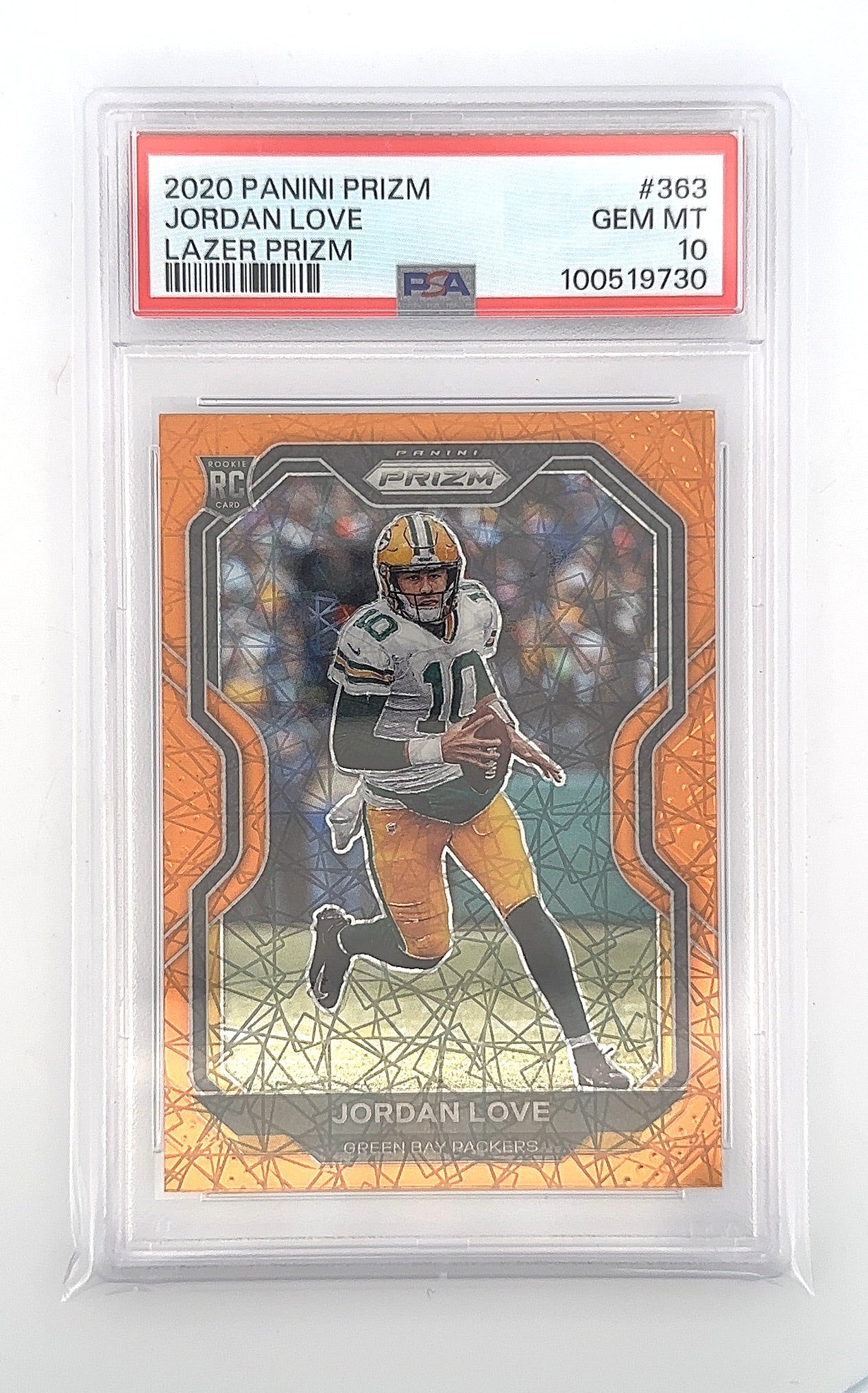 Jordan Love 2020 Panini Lazer Prizm PSA GEM MT 10 — front