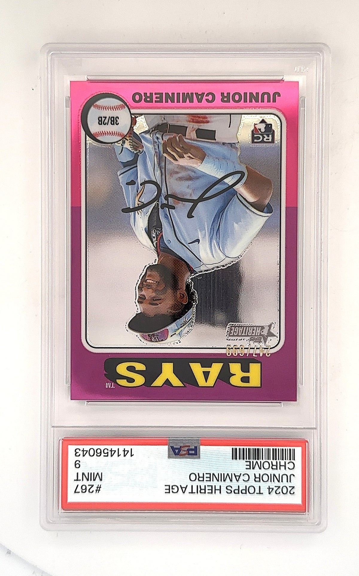 Junior Caminero 2024 Topps Heritage PSA MINT 9 — front