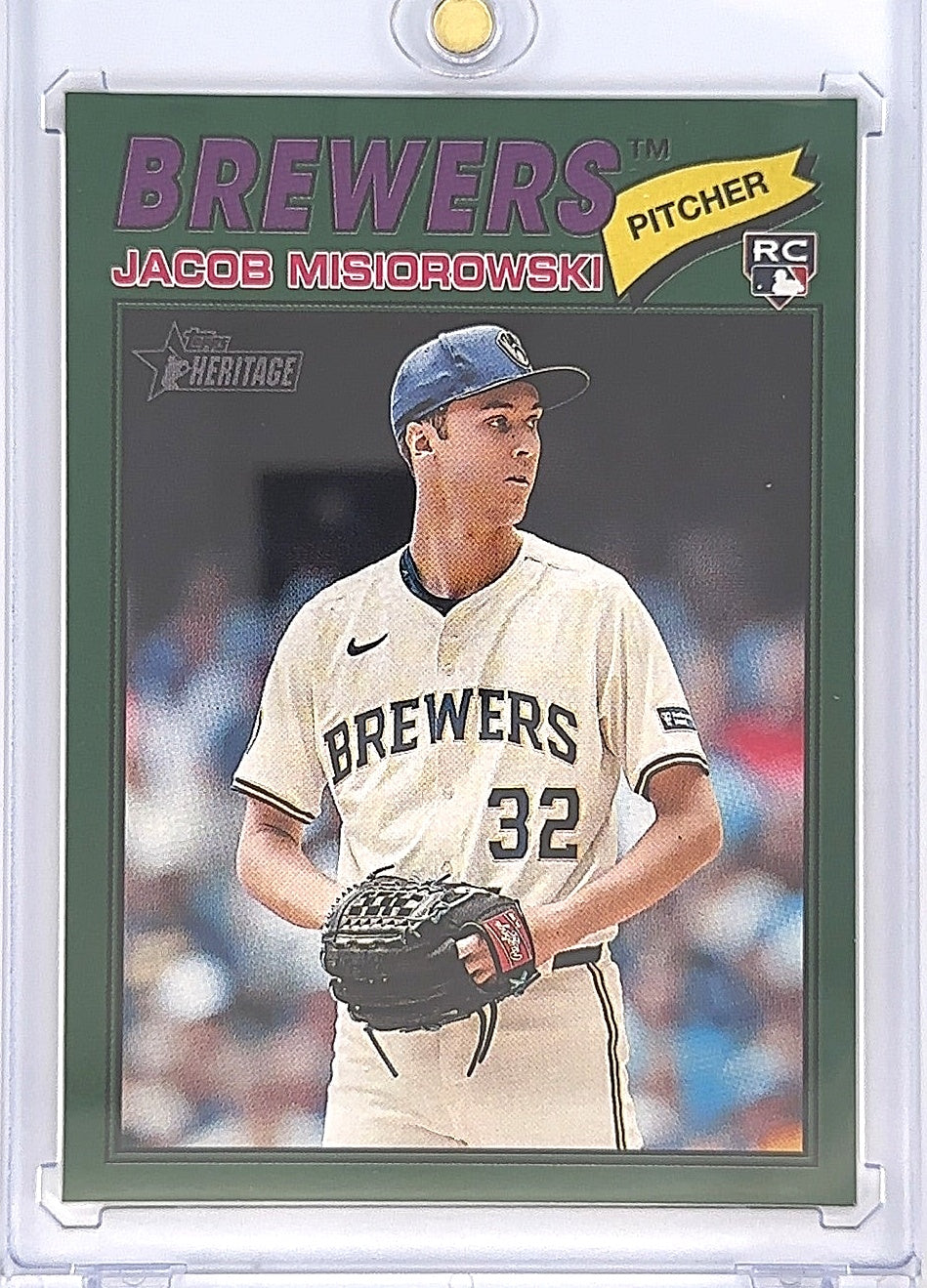 2026 Topps Heritage Jacob Misiorowski [Dark Green Bordered] #144 — front