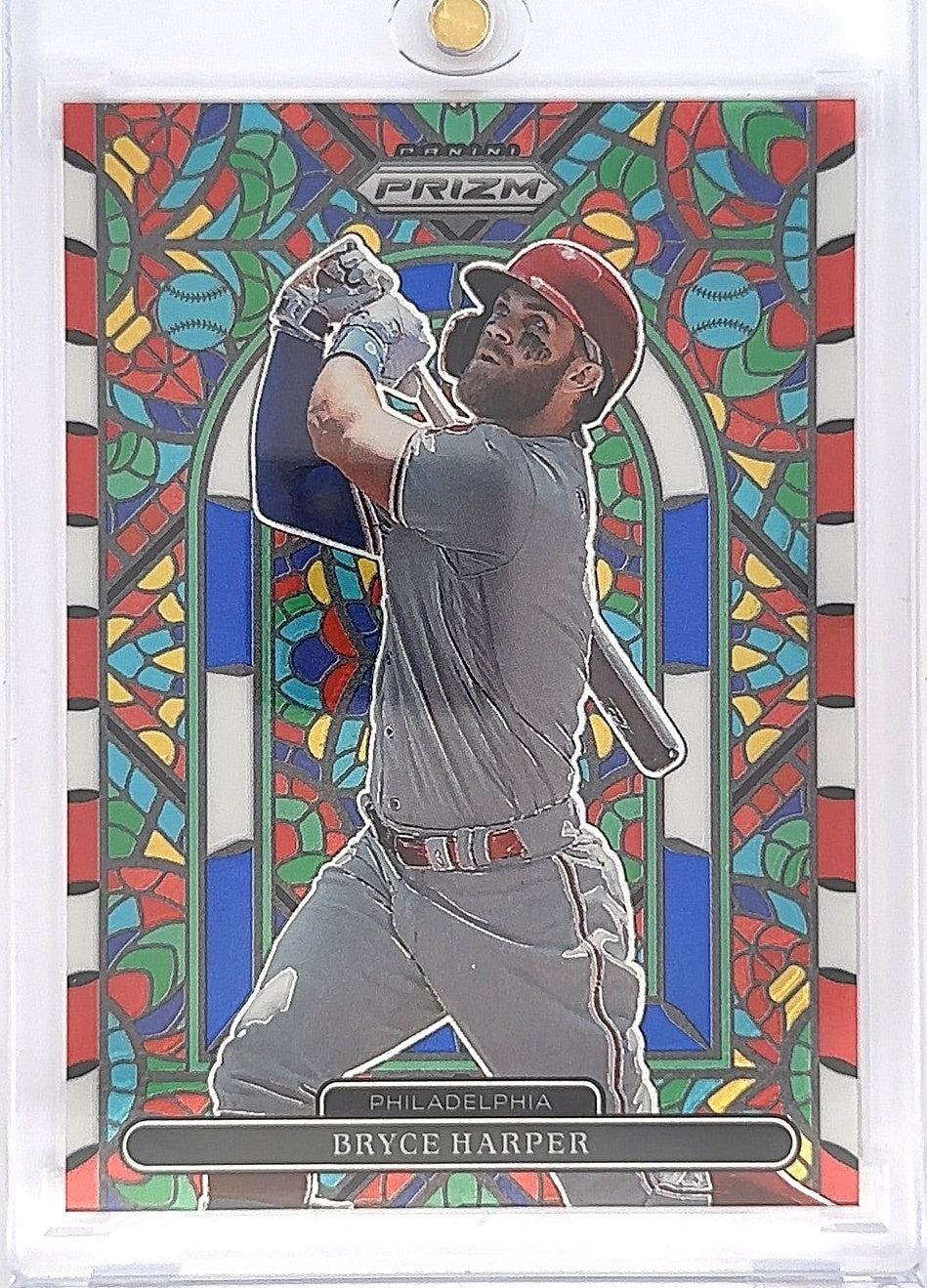 2022 Panini Prizm Stained Glass Bryce Harper #SG-4 — front