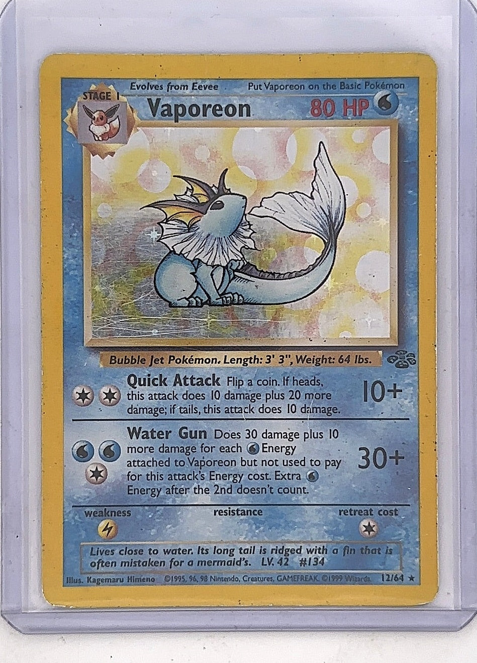 Vaporeon (12) #12/64 — front