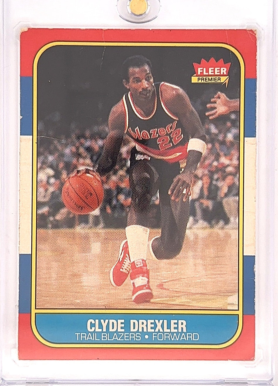 1986 Fleer Clyde Drexler #26 — front