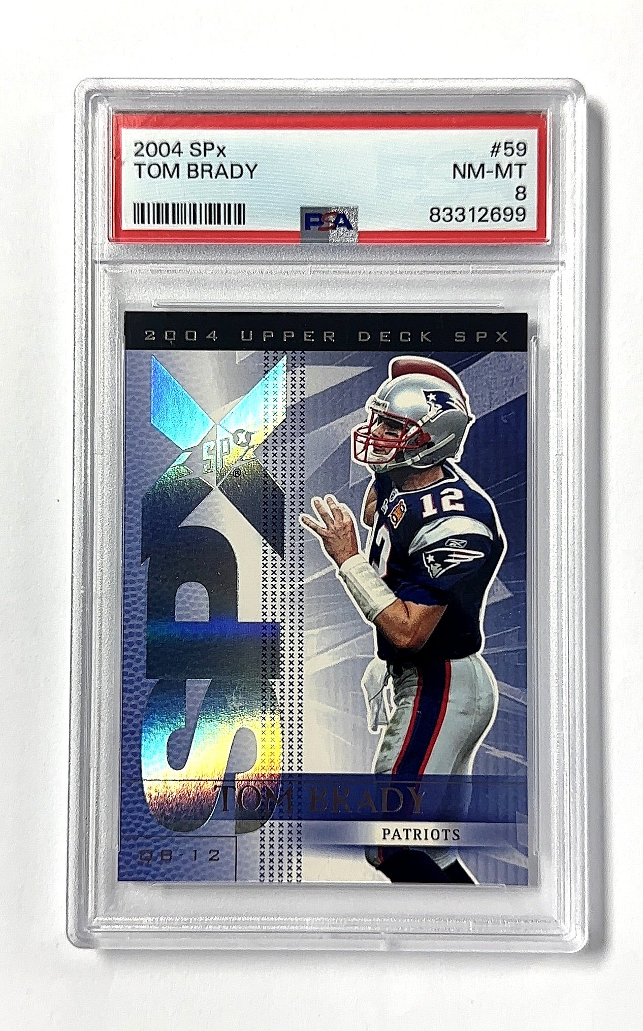 Tom Brady SPx PSA NM-MT 8 — front