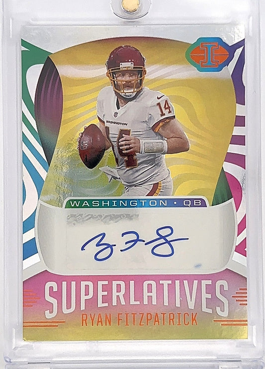 2021 Panini Illusions Superlatives Signs Ryan Fitzpatrick [Orange] #SU-19 — front