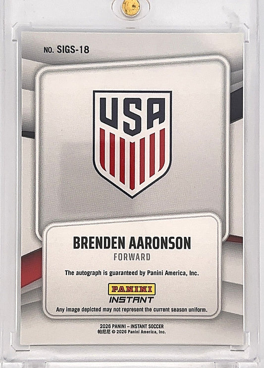 Brenden Aaronson Significant Signatures — back
