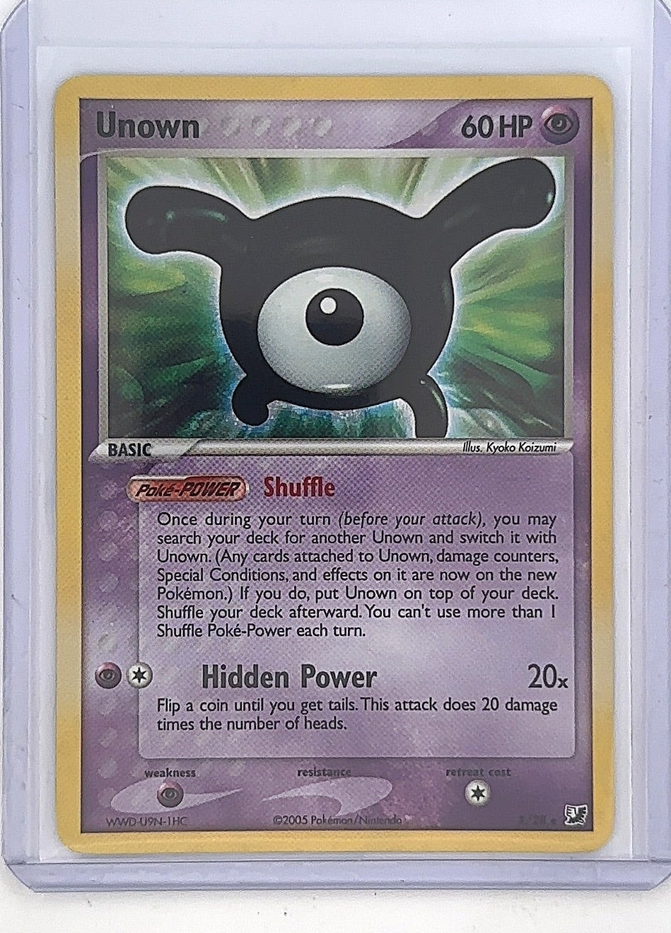 Unown (X) #X/28 — front