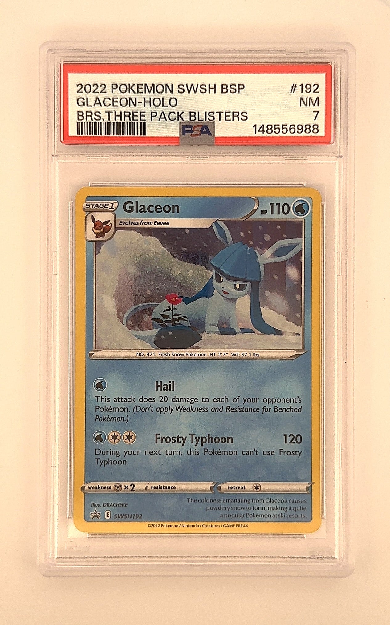 Glaceon - SWSH192 #SWSH192 PSA NM 7 — front