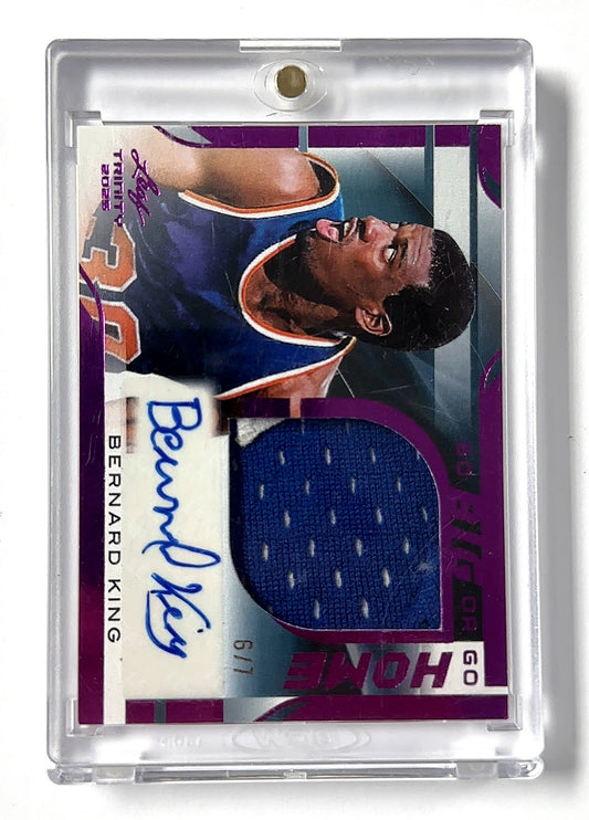 Bernard King Patch Auto Certified — front