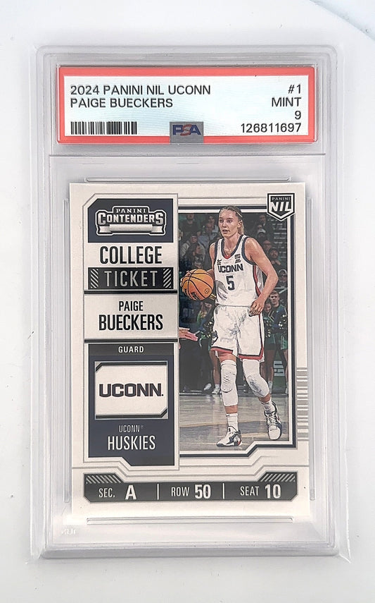 2024 Panini UConn Contenders School Colors Paige Bueckers #1 PSA 9 — front
