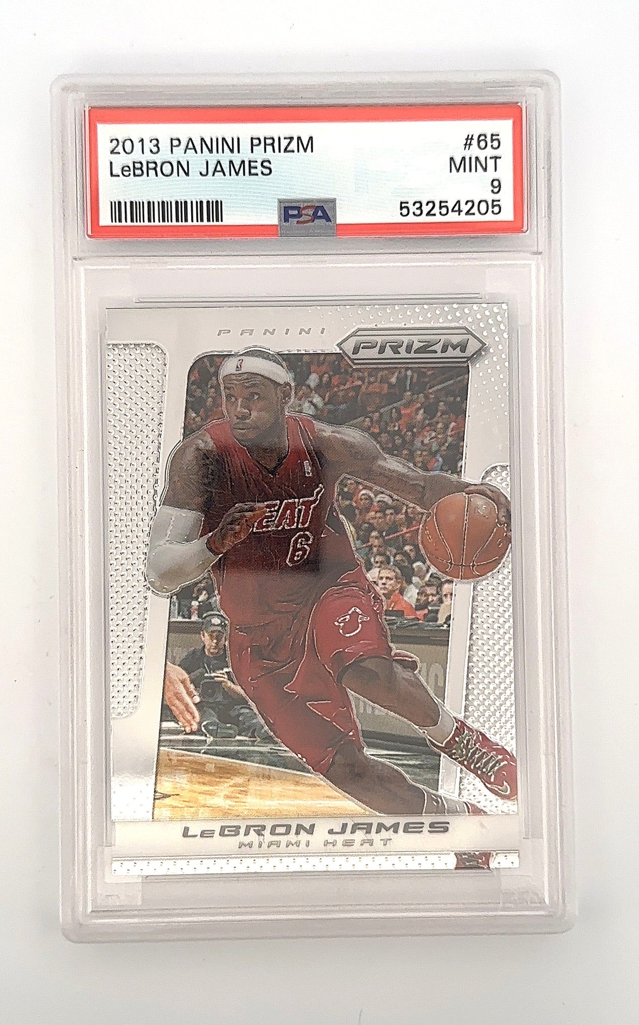 2013 Panini Prizm LeBron James #65 PSA 9 — front